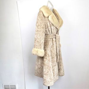 Robert Meshekoff | Jackets & Coats | Robert Meshekoff Real Mink Fur Collar Coat Ivory Size 